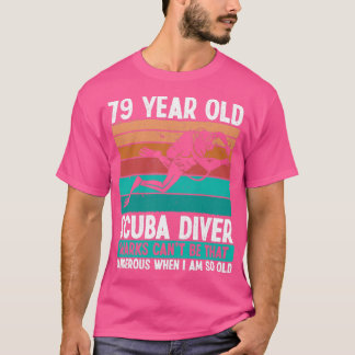 79 jaar oud scuba duiker 79e verjaardag scuba duik t-shirt