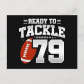 79 Jaar Oud Tackle Football Party 79e Verjaardag Briefkaart (Voorkant)