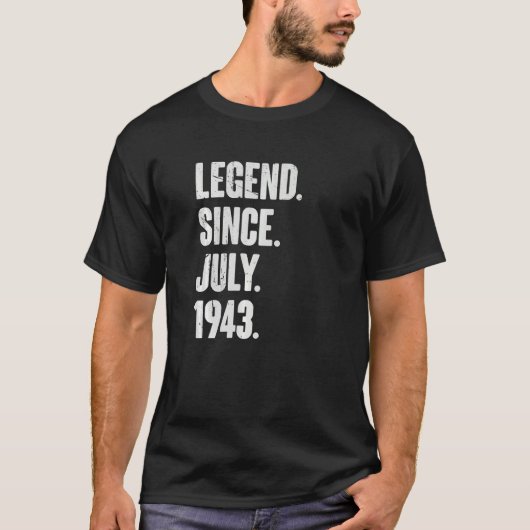 79 jaar oude 79e verjaardag Legende sinds juli 194 T-shirt (Voorkant)
