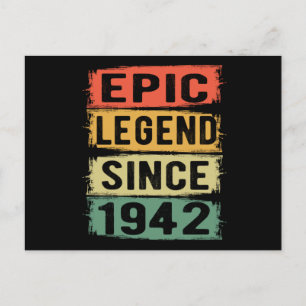79 jaar oude dag 1942 Epic Legend 80th Birthday Briefkaart