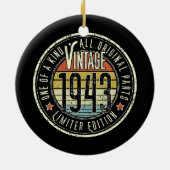 79 jaar oude  editie 1943 Limited Edition 79th Keramisch Ornament (Achterkant)