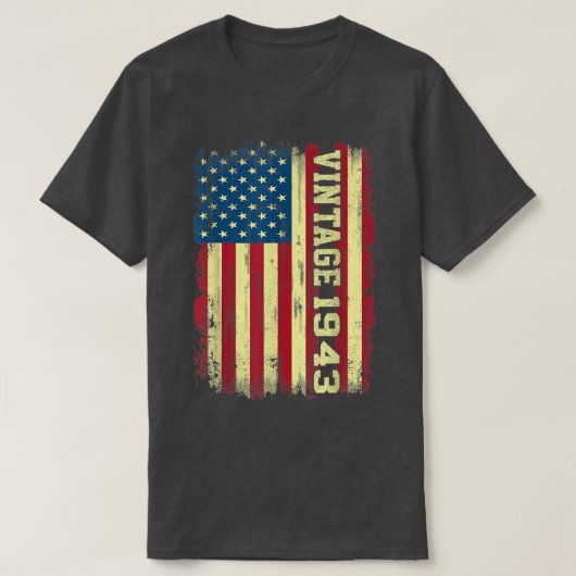 79 jaar oude geschenken 1943 Amerikaanse vlag 79e T-shirt (Design voorkant)