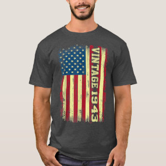 79 jaar oude geschenken  1943 Amerikaanse vlag 79e T-shirt