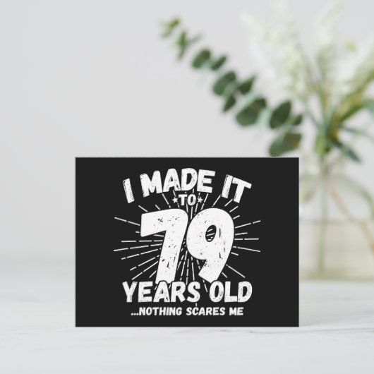 79 Jaar Oude Sarcastische Meme Leuk 79ste Verjaard Briefkaart (Staand voorkant)