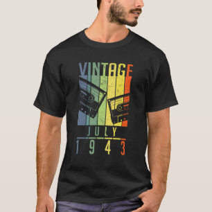 79 jaar oude Vintage juli 1943 79e verjaardag T-shirt