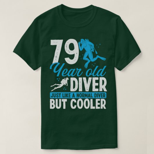 79 jaar Scuba Diving Diver Snorkel 79 verjaardag T-shirt (Design voorkant)
