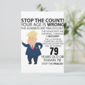 79 Jaar Trump Gefeliciteerd Verjaardagscadeau Grap (Staand voorkant)