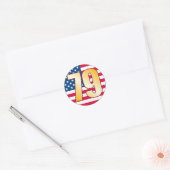 79 Verenigde Staten Goud Ronde Sticker (Envelop)