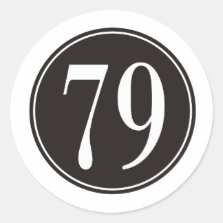 #79 Zwarte cirkel Ronde Sticker