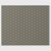 79e (79e) evenement grijs, Faux Gold Cadeaupapier (Vlak)