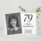 79e aangepaste foto wit en goud kaart (Staand voorkant)
