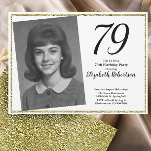 79e aangepaste foto wit en goud kaart