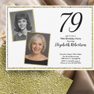 79e aangepaste foto wit en goud kaart
