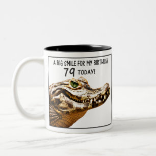 79e 'Birthday Alligator Smile' Tweekleurige Koffiemok