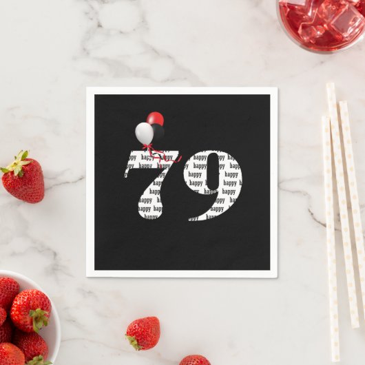 79e Birthday party ballonnen Servet (Insitu)