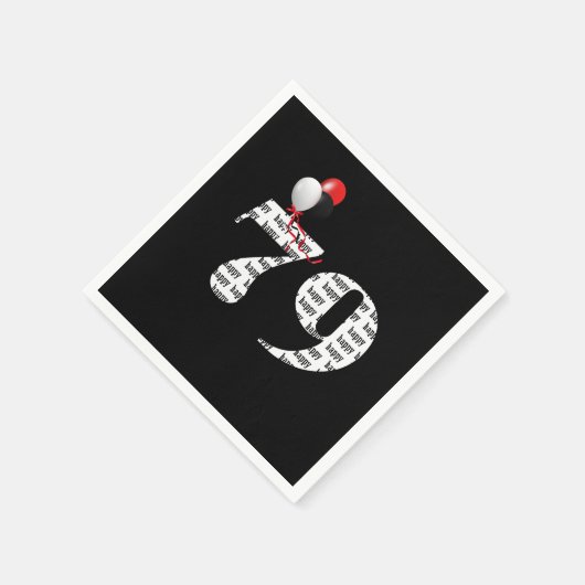 79e Birthday party ballonnen Servet (Hoek)