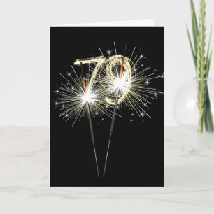 79e jaarsparklers op zwart kaart