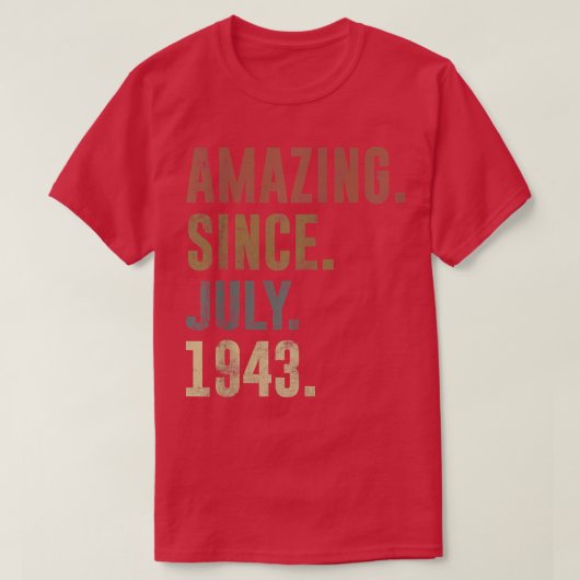 79e  jaarwisseling sinds juli 1943 t-shirt (Design voorkant)