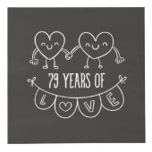 79e Jubileum Gift Chalk Hearts Kubus (Rechts)