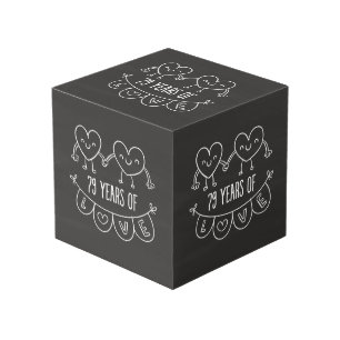 79e Jubileum Gift Chalk Hearts Kubus