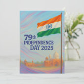 79e Kaart van de Indiase Onafhankelijkheidsdag (Staand voorkant)