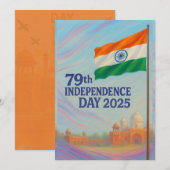 79e Kaart van de Indiase Onafhankelijkheidsdag (Voorkant / Achterkant)