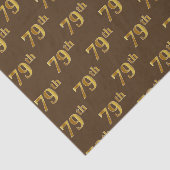 79e (negenenzeventig) bruin Faux Gold-evenement Tissuepapier (Detail)