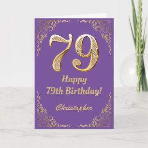 79e Paars- en goudglitter-Lijst Kaart