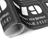 79e verjaardag: Art Deco Geïnspireerde look "79" e Cadeaupapier (Rol Hoek)