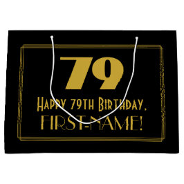 79e verjaardag — Art Deco Geïnspireerde look "79"  Groot Cadeauzakje