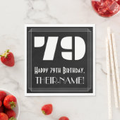 79e verjaardag: Art Deco Geïnspireerde look "79" + Servet (Insitu)