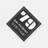 79e verjaardag: Art Deco Geïnspireerde look "79" + Servet (Hoek)