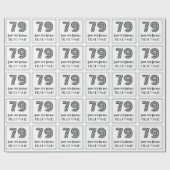 79e verjaardag: Art Deco geïnspireerde stijl "79"  Cadeaupapier (Vlak)