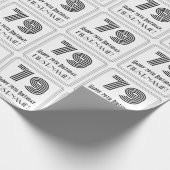 79e verjaardag: Art Deco geïnspireerde stijl "79"  Cadeaupapier (Hoek)