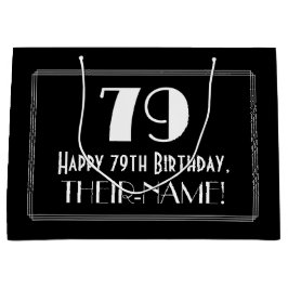 79e verjaardag: Art Deco geïnspireerde stijl "79", Groot Cadeauzakje