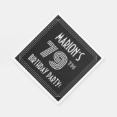 79e verjaardag: Art Deco Style + aangepaste naam Servet (Hoek)