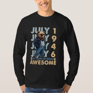 79e Verjaardag Beer Legends Juli 1946 79 jaar oud T-shirt