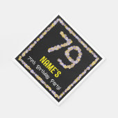 79e verjaardag: bloem bloemen nummer, aangepaste n servet (Hoek)