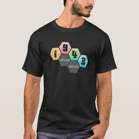 79e Verjaardag Dames Mannen 79 Jaar 1943 3 T-shirt (Voorkant)