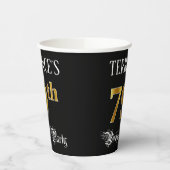 79e verjaardag — Fancy script, Faux Gold look Papieren Bekers (Links)