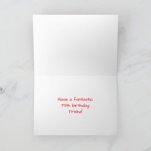 79e verjaardag: Fun, kleurrijk gevuurwerk Kaart (Binnen)