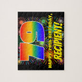 79e verjaardag: Fun, kleurrijk gevuurwerk Legpuzzel (Verticaal)