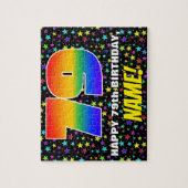 79e verjaardag — Fun, kleurrijk Star Field Pattern Legpuzzel (Verticaal)