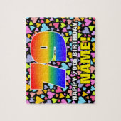 79e verjaardag — Fun, liefhebbende hartvormen + "7 Legpuzzel (Verticaal)