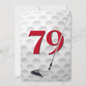 79e verjaardag golf thema feest kaart (Voorkant)