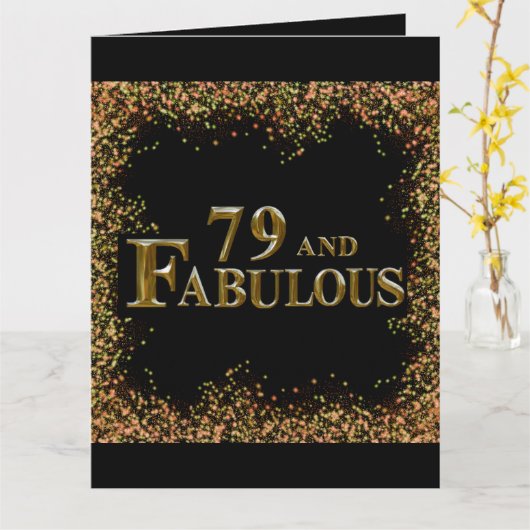 79e verjaardag kaart (Gele Bloem)