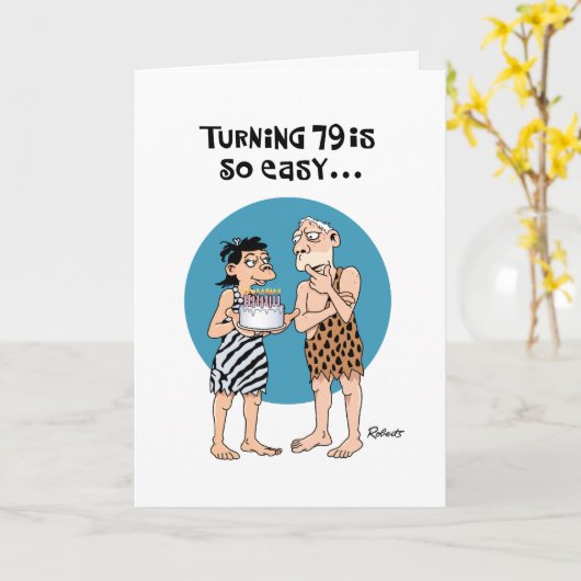 79e verjaardag kaart (Gele Bloem)