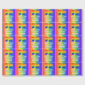 79e verjaardag: kleurrijk, vun regenboogpatroon #  cadeaupapier (Vlak)