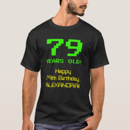 79e verjaardag: Leuk, 8-bit look, Nerdy / Geeky "7 T-shirt