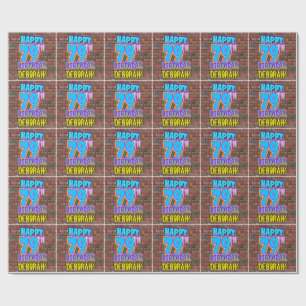 79e verjaardag: Leuk, Urban Graffiti geïnspireerd  Cadeaupapier